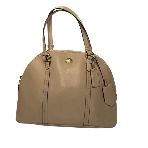 Coach Peyton Cora Dome Top Satchel Bone Sand - Picture 8 of 16